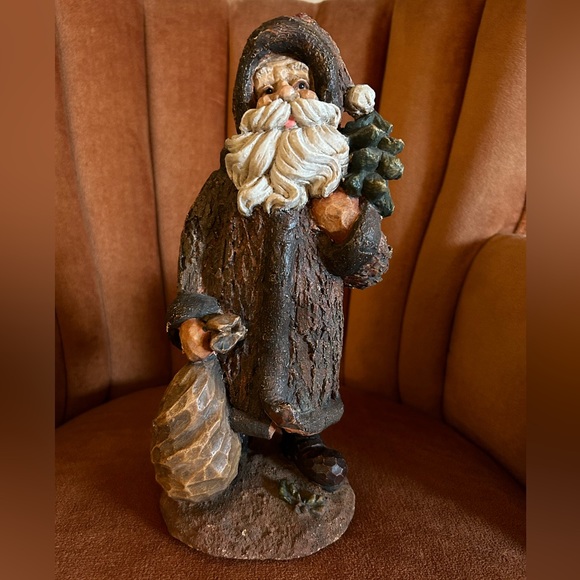 👀 HUGE SALE! VINTAGE 
FATHER CHRISTMAS CERAMIC POTTERY STATUE S (1) FOOT TALL - Picture 1 of 10